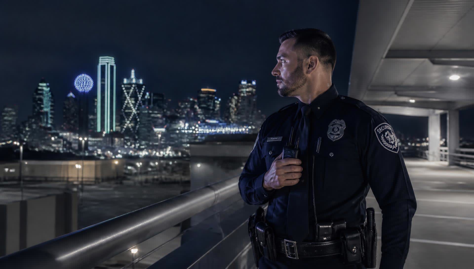 Licensed security officer on post in Dallas–Fort Worth